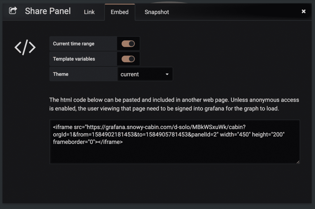 Grafana in Home Assistant custom panels