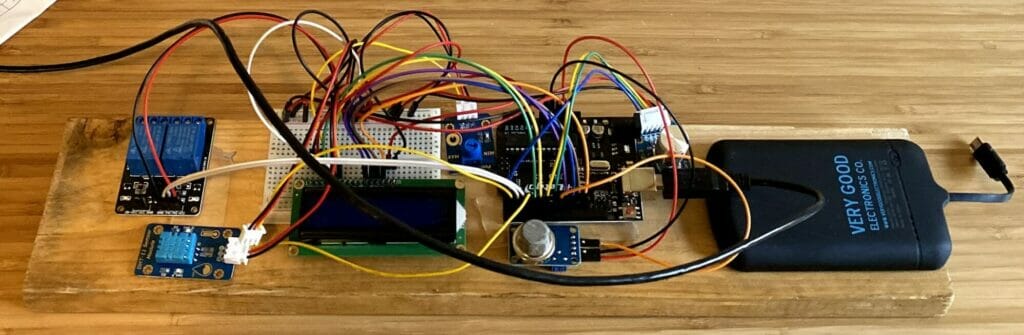 We replaced our thermostat with this DIY raspberry pi and arduino thermostat