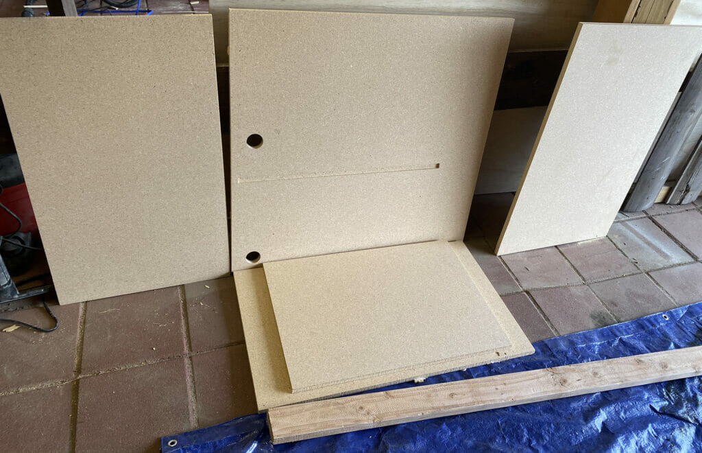 the MDF pieces of cnc cabinets